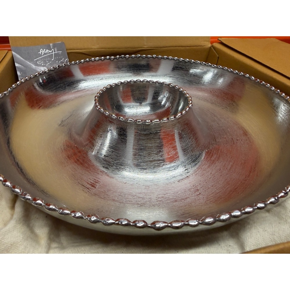 Michael‎ Aram Molten Frost Chip and Dip STAINLESS STEEL NEW RARE 143379